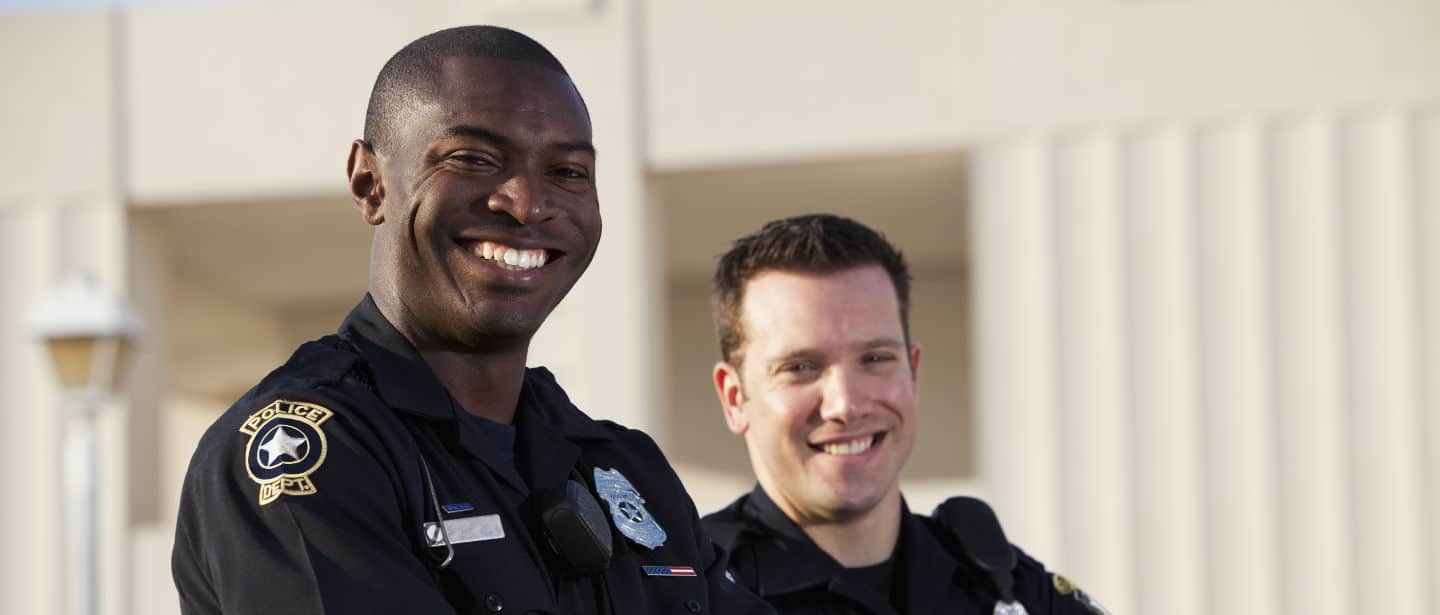 off duty police officers happy